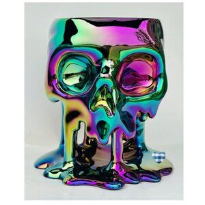Bath & Body Works Dripping Skull Pedestal Candle Holder NWT